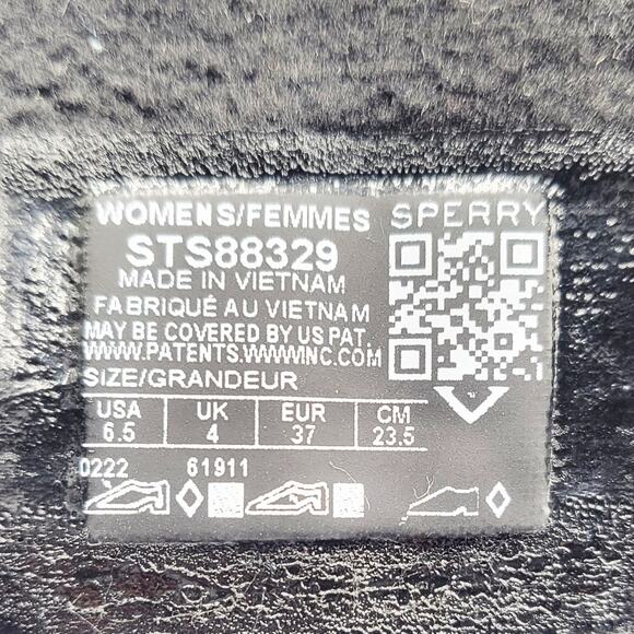 Sperry Saltwater Duck Boots Black & Tan Wool Waterproof Side Zip Women's Sz 6.5 - Picture 12 of 12